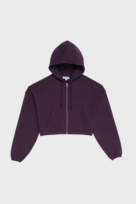 Les Benjamins % 100 Pamuklu Relaxed Fit Kapüşonlu Bayan Sweat LB24FWESSFUZH-303 MOR - 7