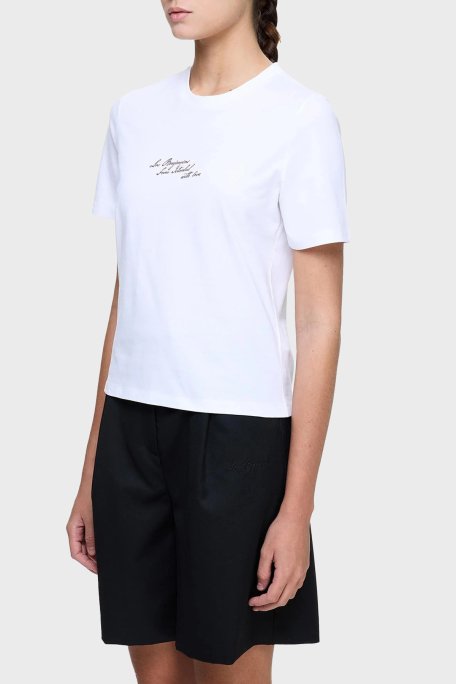 Les Benjamins Baskılı % 100 Pamuk Regular Fit Bisiklet Yaka Bayan T Shirt LB25SSUNLFUTS-030 BEYAZ - 2