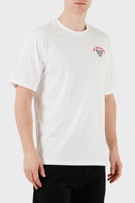Les Benjamins Baskılı Relaxed Fit Pamuklu Bisiklet Yaka Erkek T Shirt LB25SSUNLMUTS-031 BEYAZ - 8