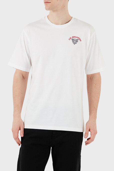 Les Benjamins Baskılı Relaxed Fit Pamuklu Bisiklet Yaka Erkek T Shirt LB25SSUNLMUTS-031 BEYAZ - 11