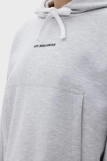 Les Benjamins Crop Fit Kapüşonlu Bayan Sweat LB23FWCLAFUHD-401 GRİ - 5