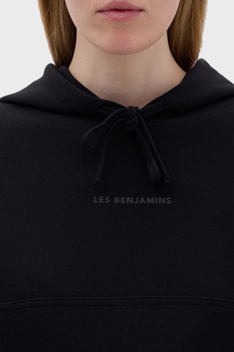 Les Benjamins Crop Fit Kapüşonlu Bayan Sweat LB23FWCLAFUHD-402 SİYAH - 11