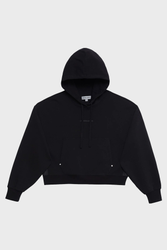 Les Benjamins Crop Fit Kapüşonlu Bayan Sweat LB23FWCLAFUHD-402 SİYAH - 12