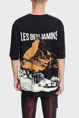 Les Benjamins - Les Benjamins Erkek T Shirt LB21FWRALMUOT-007 SİYAH (1)