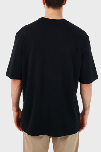 Les Benjamins Oversize Bisiklet Yaka % 100 Pamuk Erkek T Shirt LB21SSCORMUOT-001 SİYAH