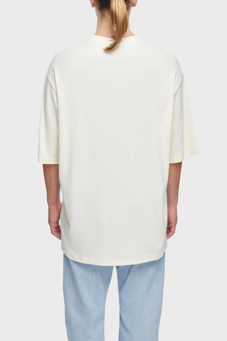 Les Benjamins Oversize Bisiklet Yaka % 100 Pamuk Erkek T Shirt LB21SSCORMUOT-004 EKRU - 3