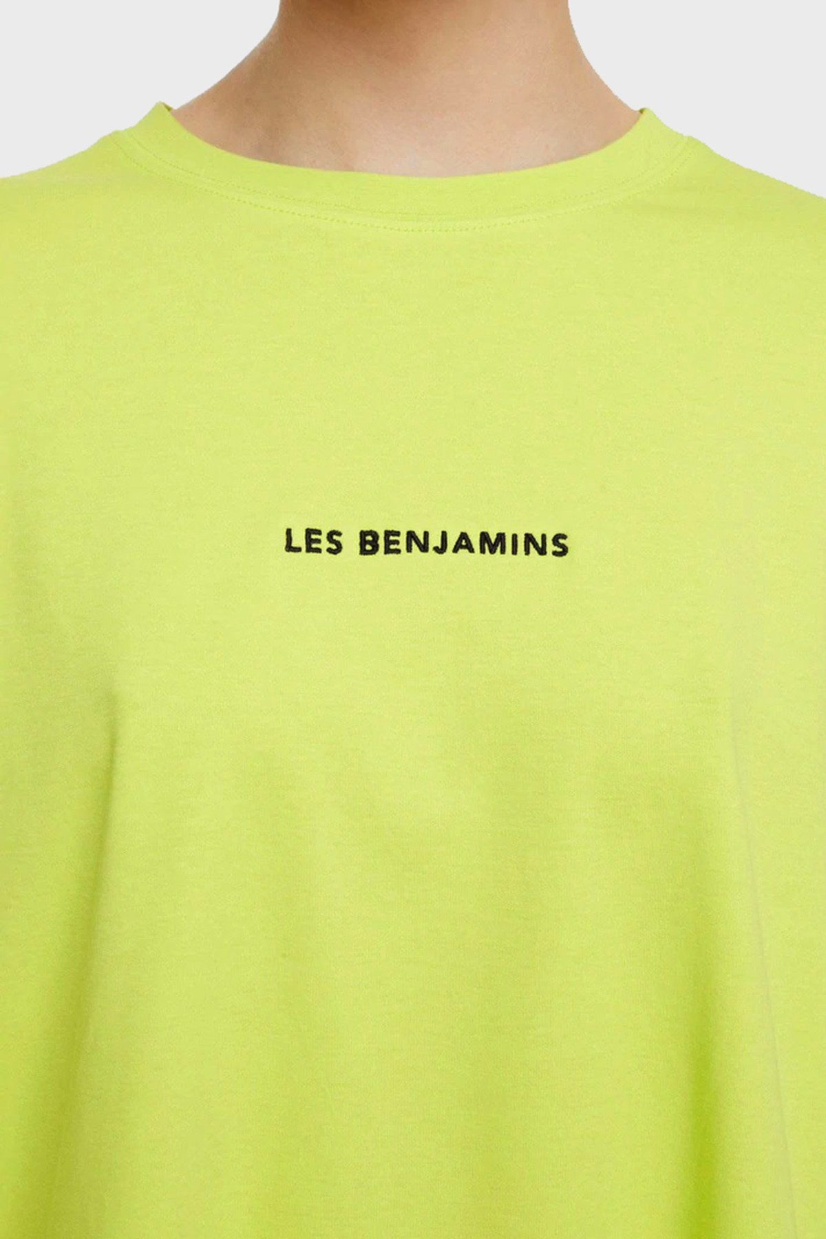 Les Benjamins Oversized Fit Bisiklet Yaka % 100 Pamuk Bayan T Shirt LB22SSESSFUOT-306 YEŞİL