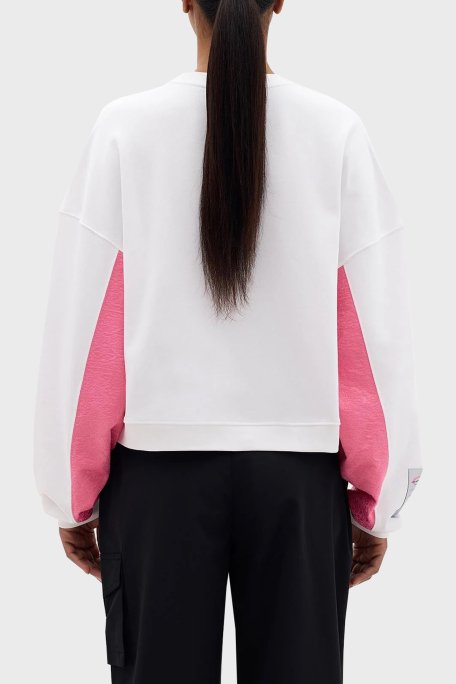 Les Benjamins Pamuklu Bisiklet Yaka Regular Fit Bayan Sweat LB24SSKISFUSW-004 BEYAZ - 2