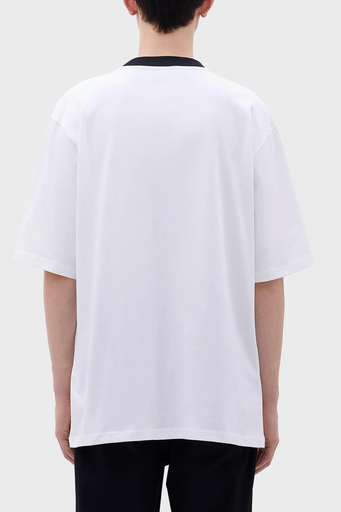 Les Benjamins Pamuklu Bisiklet Yaka Relaxed Fit Erkek T Shirt LB23FWCLAMUTS-401 BEYAZ