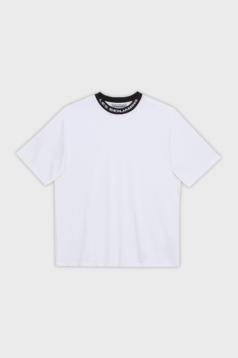 Les Benjamins Pamuklu Bisiklet Yaka Relaxed Fit Erkek T Shirt LB23FWCLAMUTS-401 BEYAZ - 7