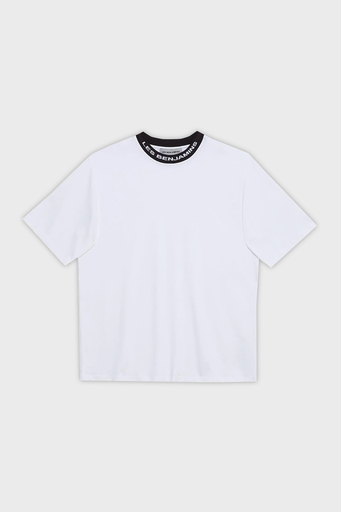 Les Benjamins Pamuklu Bisiklet Yaka Relaxed Fit Erkek T Shirt LB23FWCLAMUTS-401 BEYAZ - 8
