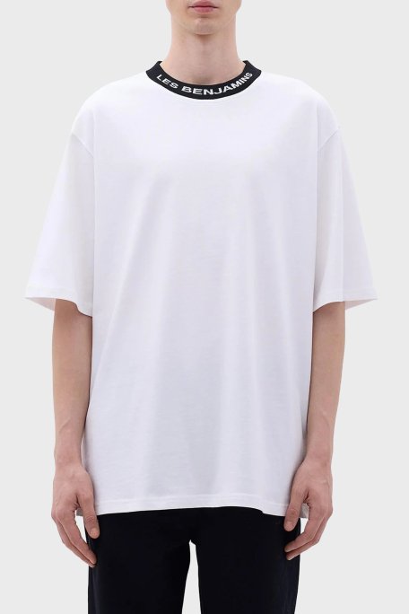 Les Benjamins Pamuklu Bisiklet Yaka Relaxed Fit Erkek T Shirt LB23FWCLAMUTS-401 BEYAZ - 1