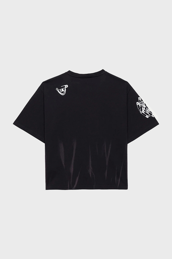 Les Benjamins Pamuklu Boxy Fit Bayan T Shirt LB24FWEAPFUTS-007 SİYAH - 6