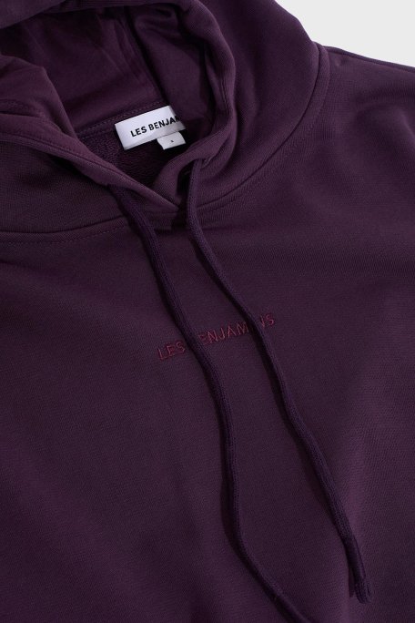 Les Benjamins Pamuklu Crop Fit Kapüşonlu Bayan Sweat LB24FWESSFUHD-303 MOR - 5