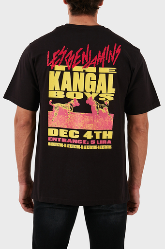 Les Benjamins Pamuklu Logolu Oversize Fit Bisiklet Yaka Erkek T Shirt LB24FWEAPMUTS-037 SİYAH - 1