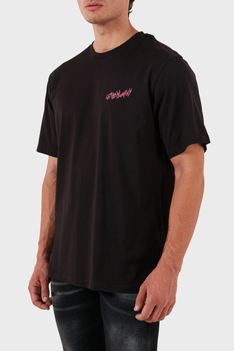 Les Benjamins Pamuklu Logolu Oversize Fit Bisiklet Yaka Erkek T Shirt LB24FWEAPMUTS-037 SİYAH - 4