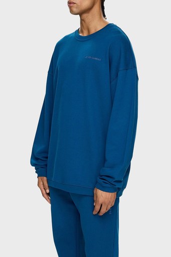 Les Benjamins Pamuklu Oversize Bisiklet Yaka Erkek Sweat LB24FWESSMUSW-302 PETROL - 1