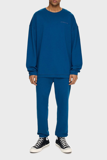 Les Benjamins Pamuklu Oversize Bisiklet Yaka Erkek Sweat LB24FWESSMUSW-302 PETROL - 3