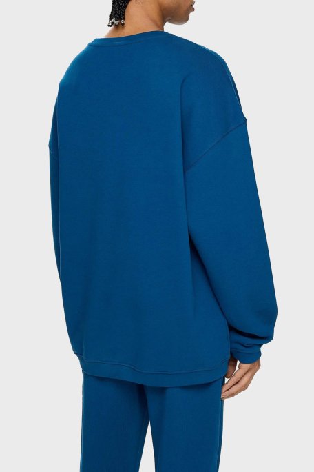 Les Benjamins Pamuklu Oversize Bisiklet Yaka Erkek Sweat LB24FWESSMUSW-302 PETROL - 3