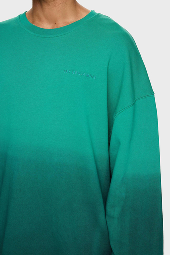 Les Benjamins Pamuklu Oversize Bisiklet Yaka Erkek Sweat LB24FWESSMUSW-304 YEŞİL - 4
