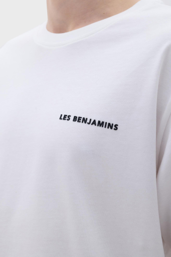 Les Benjamins Pamuklu Oversize Bisiklet Yaka Erkek T Shirt LB23FWCLAMUTS-403 BEYAZ - 20