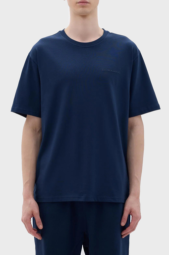 Les Benjamins Pamuklu Oversize Bisiklet Yaka Erkek T Shirt LB23FWCLAMUTS-406 LACİVERT - 1