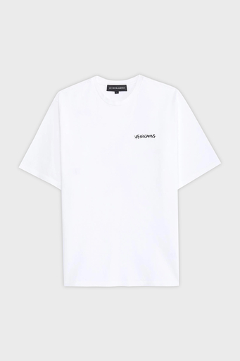 Les Benjamins Pamuklu Oversize Bisiklet Yaka Erkek T Shirt LB24FWEAPMUTS-017 BEYAZ - 10