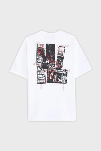 Les Benjamins Pamuklu Oversize Bisiklet Yaka Erkek T Shirt LB24FWEAPMUTS-017 BEYAZ - 11