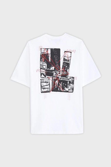 Les Benjamins Pamuklu Oversize Bisiklet Yaka Erkek T Shirt LB24FWEAPMUTS-017 BEYAZ - 4