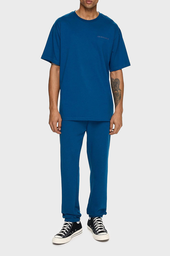 Les Benjamins Pamuklu Oversize Bisiklet Yaka Erkek T Shirt LB24FWESSMUTS-302 PETROL - 3