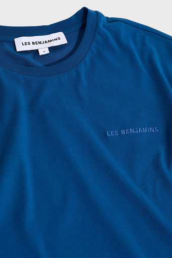Les Benjamins Pamuklu Oversize Bisiklet Yaka Erkek T Shirt LB24FWESSMUTS-302 PETROL - 10