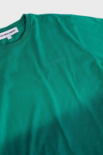 Les Benjamins Pamuklu Oversize Bisiklet Yaka Erkek T Shirt LB24FWESSMUTS-304 YEŞİL - 4
