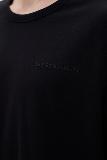 Les Benjamins Pamuklu Oversize Erkek T Shirt LB23FWCLAMUTS-408 SİYAH - 5