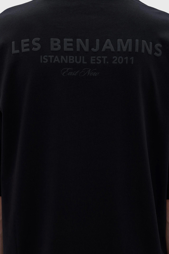 Les Benjamins Pamuklu Oversize Erkek T Shirt LB23FWCLAMUTS-408 SİYAH - 7