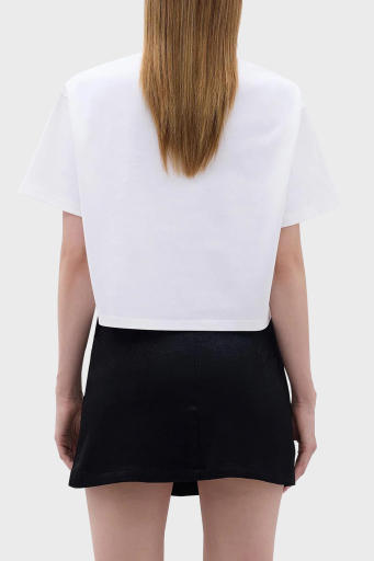 Les Benjamins Pamuklu Oversize Fit Bayan T Shirt LB23FWCLAFUTS-409 BEYAZ - 8