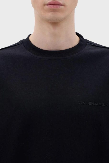 Les Benjamins Pamuklu Regular Fit Bisiklet Yaka Erkek Sweat LB23FWCLAMUSW-403 SİYAH - 4