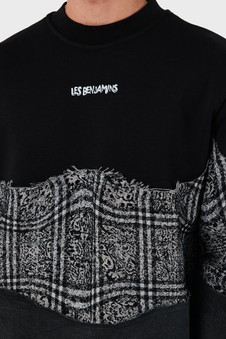 Les Benjamins Pamuklu Regular Fit Bisiklet Yaka Erkek Sweat LB24FWEAPMUSW-010 SİYAH - 5