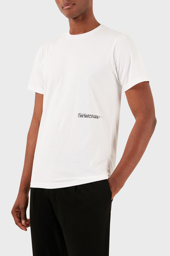 Les Benjamins Pamuklu Regular Fit Bisiklet Yaka Erkek T Shirt LB24SSKISMUTS-001 BEYAZ - 3