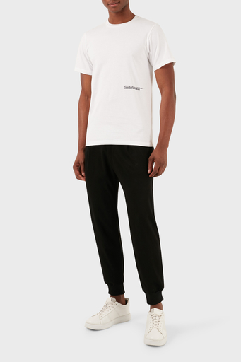 Les Benjamins Pamuklu Regular Fit Bisiklet Yaka Erkek T Shirt LB24SSKISMUTS-001 BEYAZ - 4