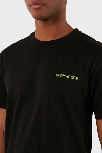 Les Benjamins Pamuklu Regular Fit Bisiklet Yaka Erkek T Shirt LB24SSKISMUTS-002 SİYAH - 5