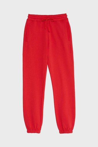 Les Benjamins Pamuklu Regular Fit Cepli Jogger Spor Bayan Pantolon LB24FWESSFUSP-302 KIRMIZI - 6