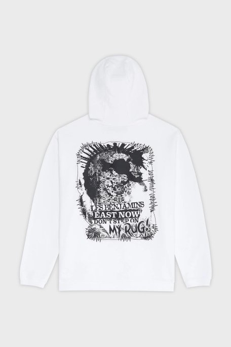 Les Benjamins Pamuklu Regular Fit Kapüşonlu Kanguru Cepli Erkek Sweat LB24FWEAPMUHD-002 BEYAZ - 7