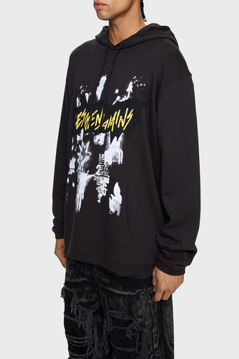 Les Benjamins Pamuklu Regular Fit Kapüşonlu Kanguru Cepli Erkek Sweat LB24FWEAPMUHD-013 SİYAH - 1