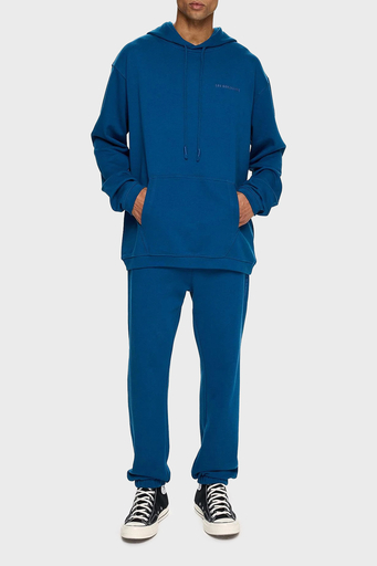 Les Benjamins Pamuklu Regular Fit Kapüşonlu Kanguru Cepli Erkek Sweat LB24FWESSMUHD-302 PETROL - 3