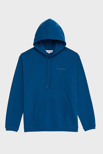 Les Benjamins Pamuklu Regular Fit Kapüşonlu Kanguru Cepli Erkek Sweat LB24FWESSMUHD-302 PETROL - 6
