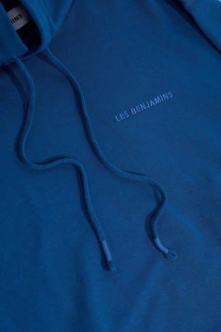 Les Benjamins Pamuklu Regular Fit Kapüşonlu Kanguru Cepli Erkek Sweat LB24FWESSMUHD-302 PETROL - 5