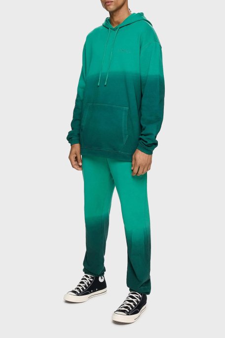 Les Benjamins Pamuklu Regular Fit Kapüşonlu Kanguru Cepli Erkek Sweat LB24FWESSMUHD-304 YEŞİL - 2