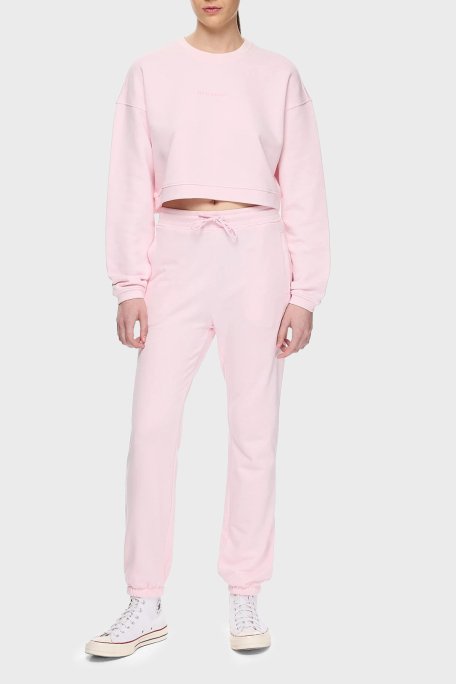 Les Benjamins Pamuklu Regular Fit Normal Bel Lastikli Paça Bayan Pantolon LBNOOSESSFUSP-312 PEMBE - 2
