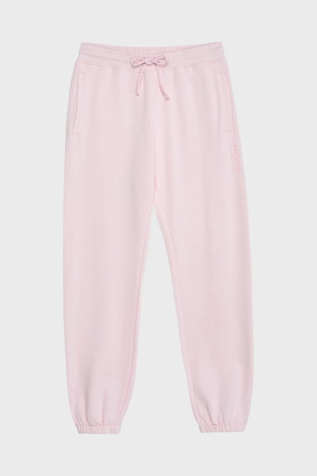 Les Benjamins Pamuklu Regular Fit Normal Bel Lastikli Paça Bayan Pantolon LBNOOSESSFUSP-312 PEMBE - 6