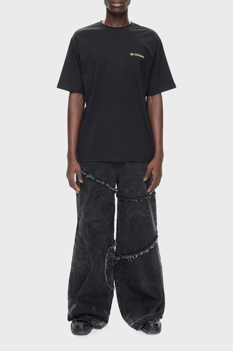 Les Benjamins Pamuklu Relaxed Fit Bisiklet Yaka Erkek T Shirt LB24FWEAPMUTS-014 SİYAH - 7